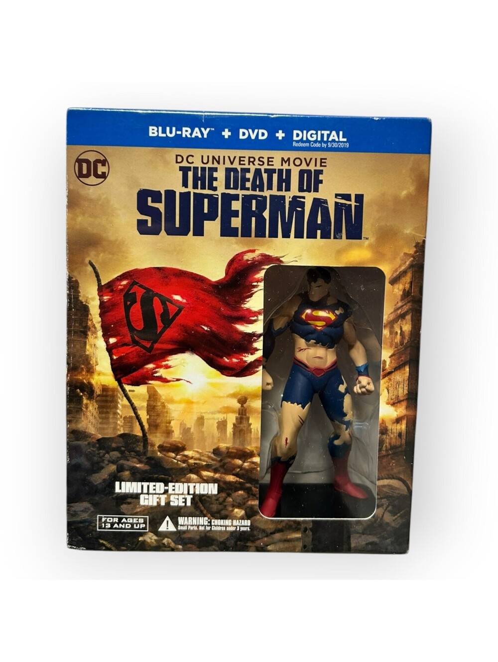 Death of Superman Blu-ray DVD Gift Set Figure Toy Limited Edition Rare NEW